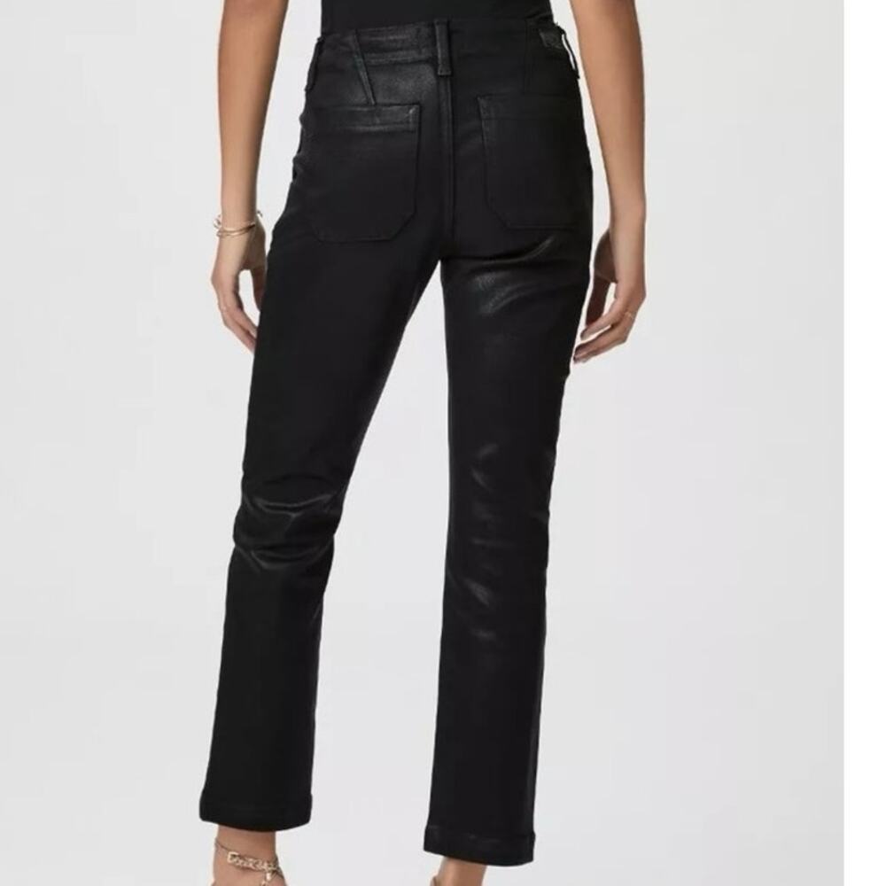 Paige Maisle straight ankle black fog Luxe coating jeans Size 32, A04, $105